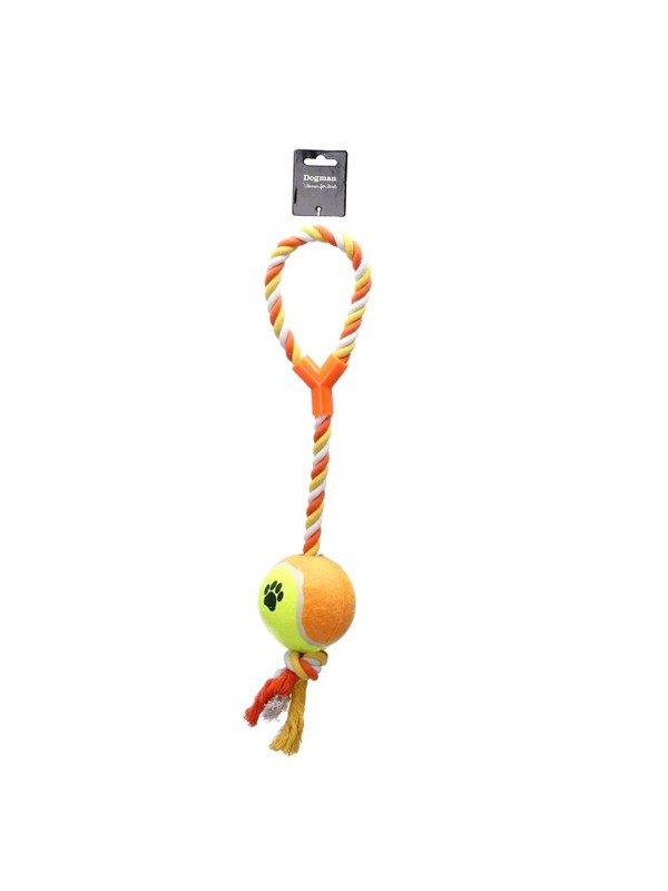 Dogman Toy Rope with XL Tennis Ball 9cm 53cm