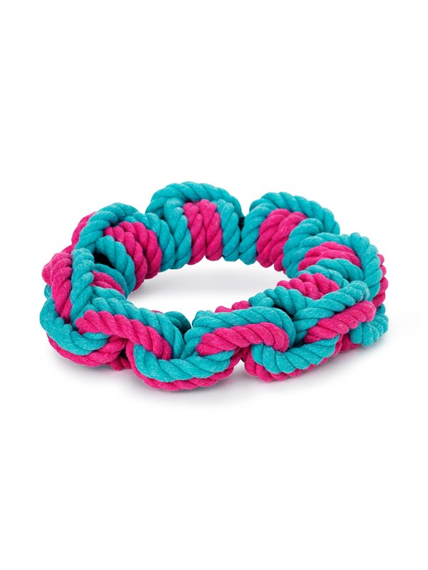 Dogman Hondenspeeltje Roze Touwring 16cm