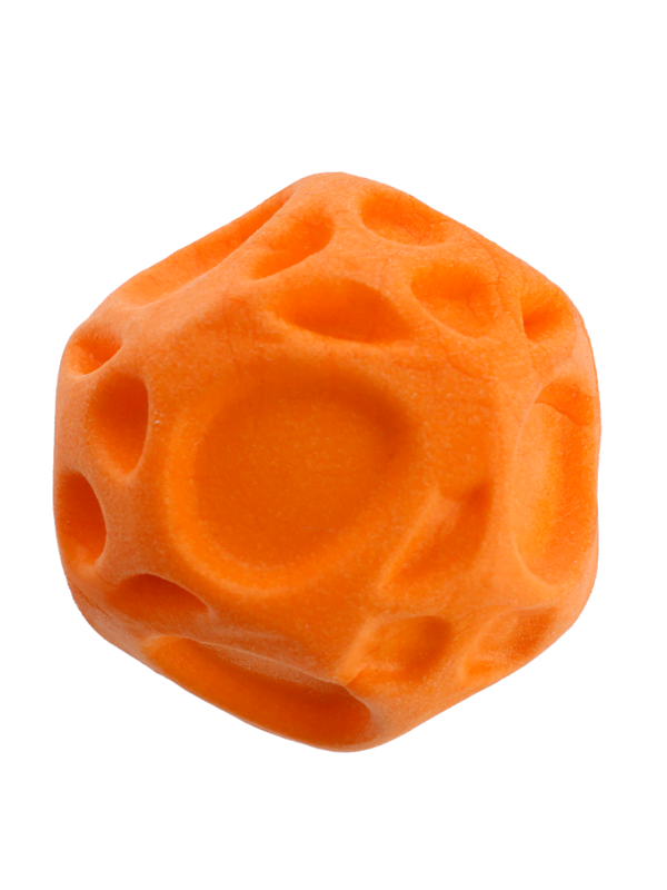 Dogman Hondenspeeltje Ongelijkmatige TPR Schuimbal Ellis Oranje 7cm