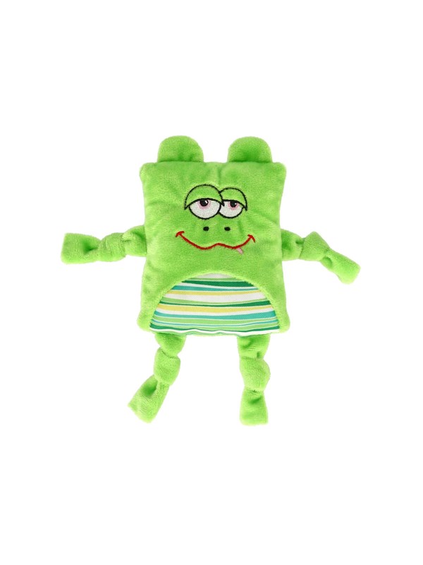 Dogman Groene Frogge Plutt Piepend Pluche Hondenspeeltje 20cm