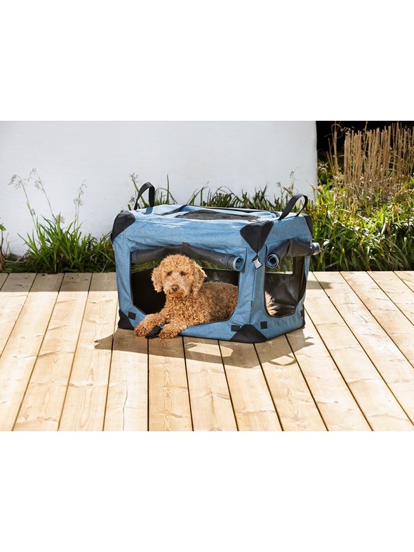 Dogman Milou Canvas Crate Blue Medium 60x42x42cm