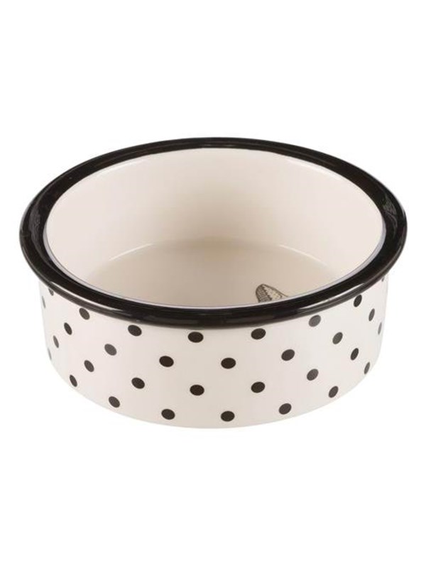 Trixie Ceramic Bowl cat 0.3 l/ø 12 cm white/black