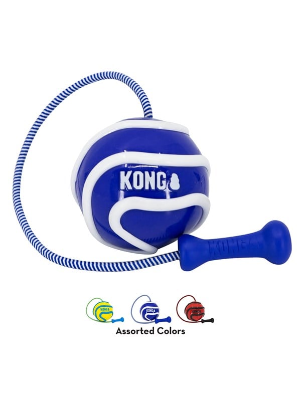 KONG Dog Toy Wavz Bunjiball Medium Assorted Colors (1-Pack)