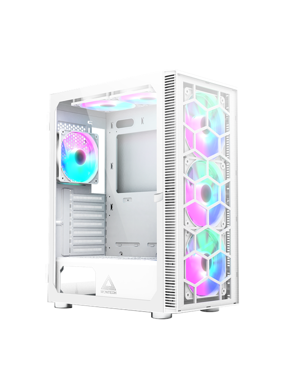 Montech X3 Glass - White - Case - Miditower - Wit