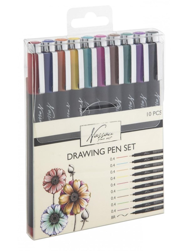 Fineliners Gekleurd 10pcs - Bullet Journal Pennen Voor Volwassenen 9 Fineliners en 1 Zwarte Brush Pen - Handlettering - Gekleurde Pennen - Ontwerpen - Designs - Cartoons - Tekeningen
