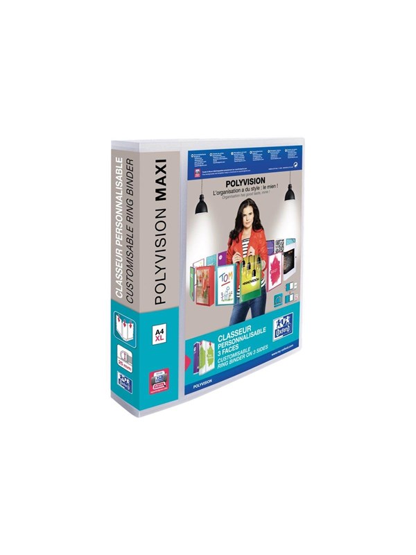Oxford Polyvision - presentation ring binder - for A4 Maxi - capacity: 390 sheets - translucent