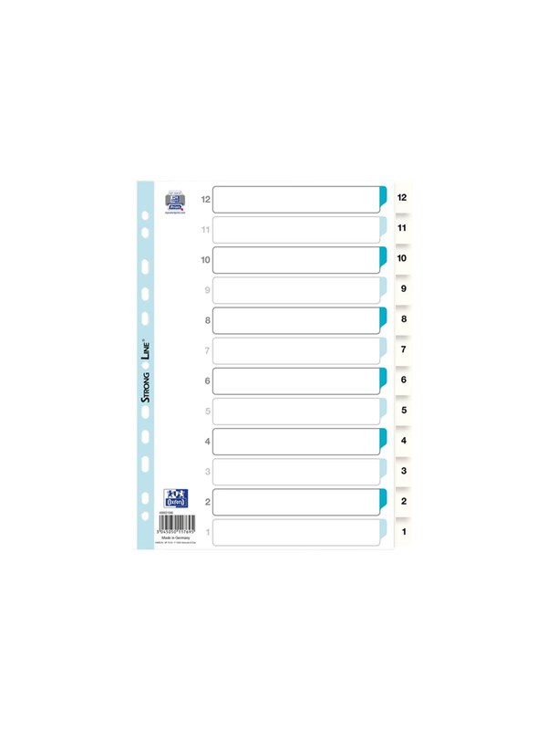 Oxford ELBA StrongLine - divider - for A4 - white