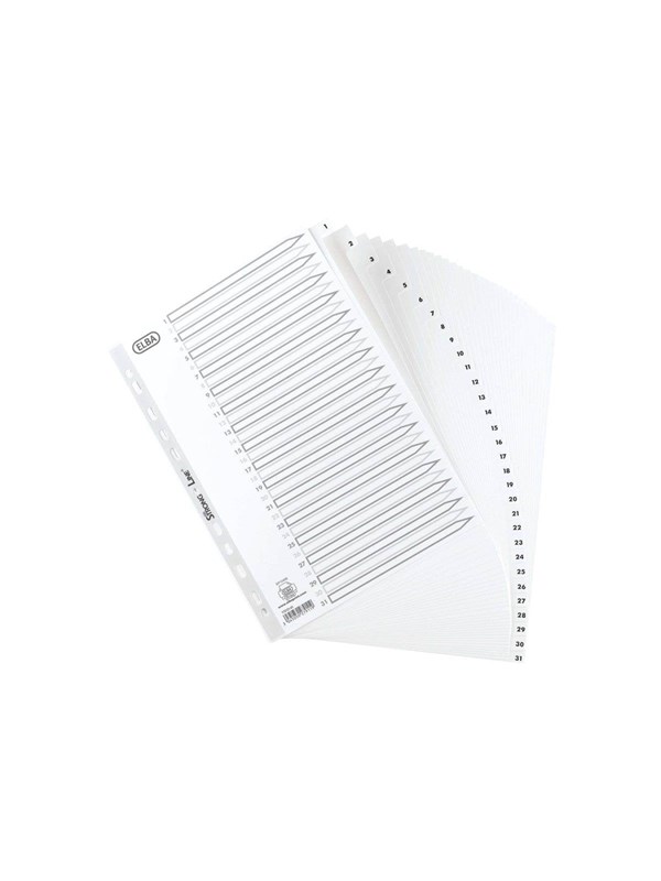 Oxford ELBA StrongLine - divider - 31 parts - for A4 - tabbed - white