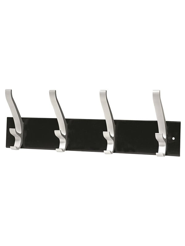 Unilux Cypres coat hook rack with 4 hooks black