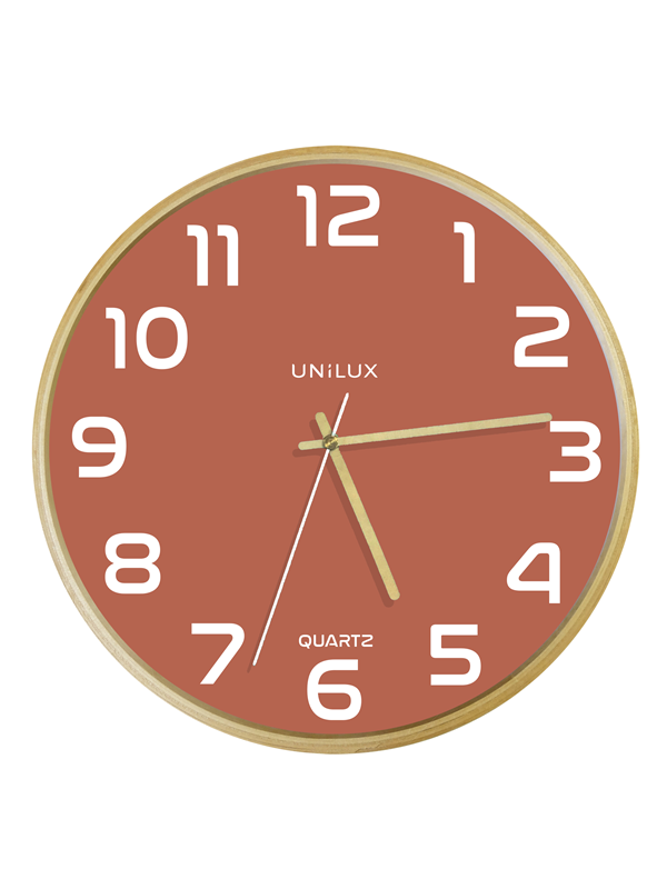 Unilux Baltic Clock brick/wood