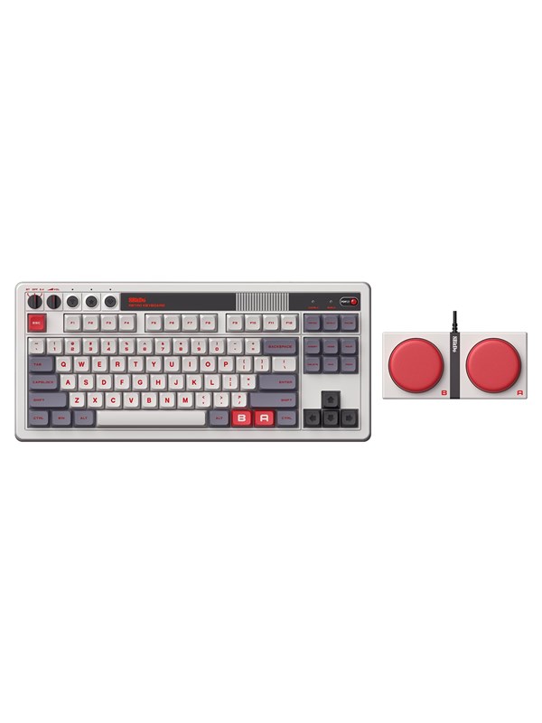 8Bitdo Retro Mechanical Keyboard N Edition - Toetsenbord - USB-C, Bluetooth En 2.4GHz Draadloos - QWERTY (US Internationaal) - Kailh Box White Mechanische Switches