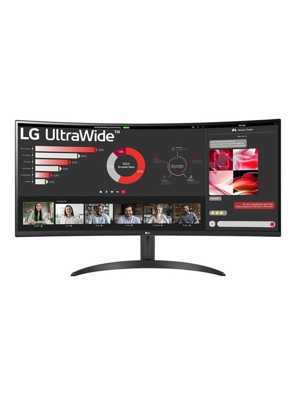 LG 34WR50QC-B - QHD Curved Ultrawide Monitor - sRGB 99% - 100hz - 34 inch