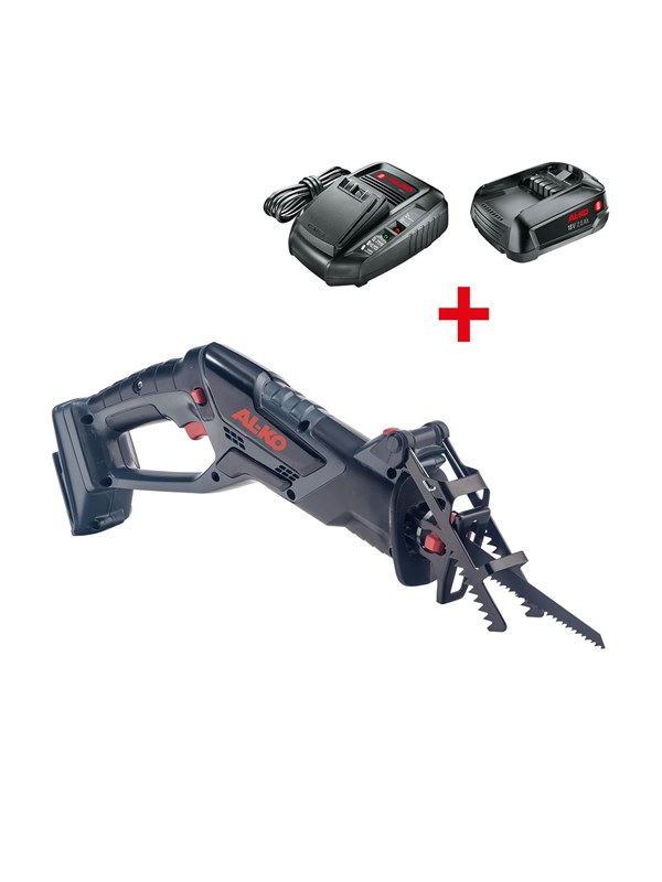 AL-KO PS 1815 kit (set met batterij en lader) - 18V Accu Reciprozaag - Compatibel met Bosch 18V