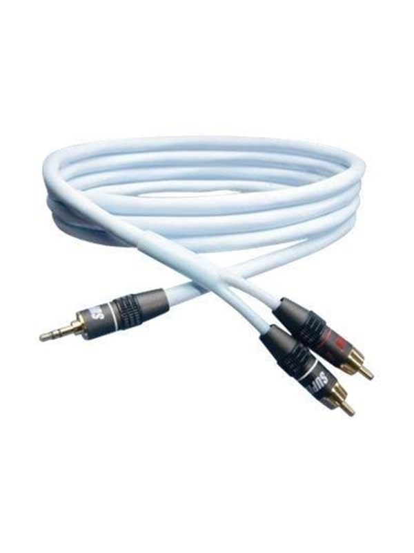 Supra Biline MP-RCA Audiocable 3.5 mm jack - RCA Ice Blue 2 m