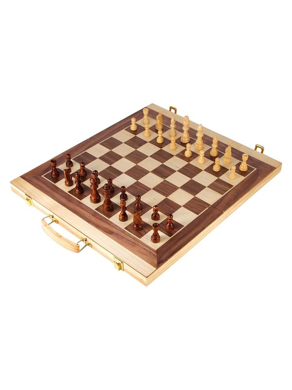 Small Foot - Houten Schaakspel en Backgammon