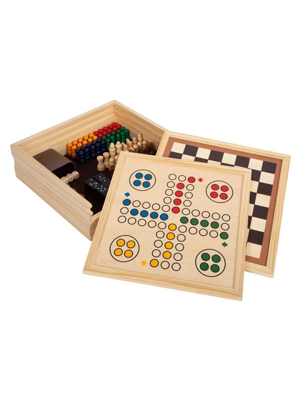 Small Foot - Houten Spellen 7 Klassiekers in Opbergkist