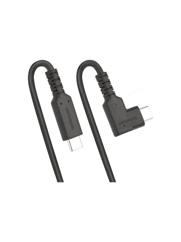 StarTech.com 6ft (2m) Rugged Right Angle USB-C Cable USB 3.2 Gen 1 (5 Gbps) USB C to C Data Transfer Cable 4K 60Hz DP Alt Mode 100W Power Delivery