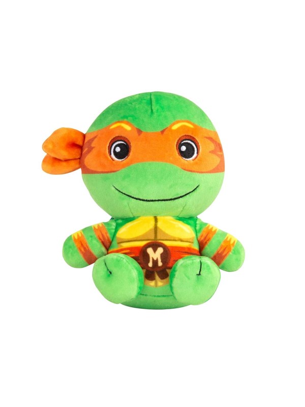 Tomy - Club Mocchi-Mocchi- Teenage Mutant Ninja Turtles Michelangelo Junior 15 cm - Pluche
