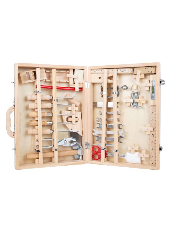 Small Foot - Houten Gereedschapskist Deluxe met Gereedschap, 28dlg.