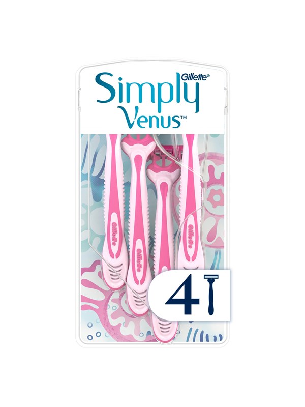 Gillette Simply Venus3 Wegwerpscheermesjes Vrouwen - 4 Stuks