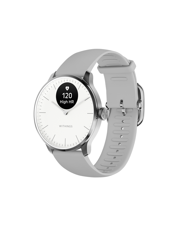 Withings ScanWatch Light - 37mm Hybride Smartwatch - Hartslagmeter, Slaaptracker, Menstruatiecyclus Tracking, Activiteitstracker, 35 Dagen Batterij, Gorilla Glass, 5 ATM Waterdicht