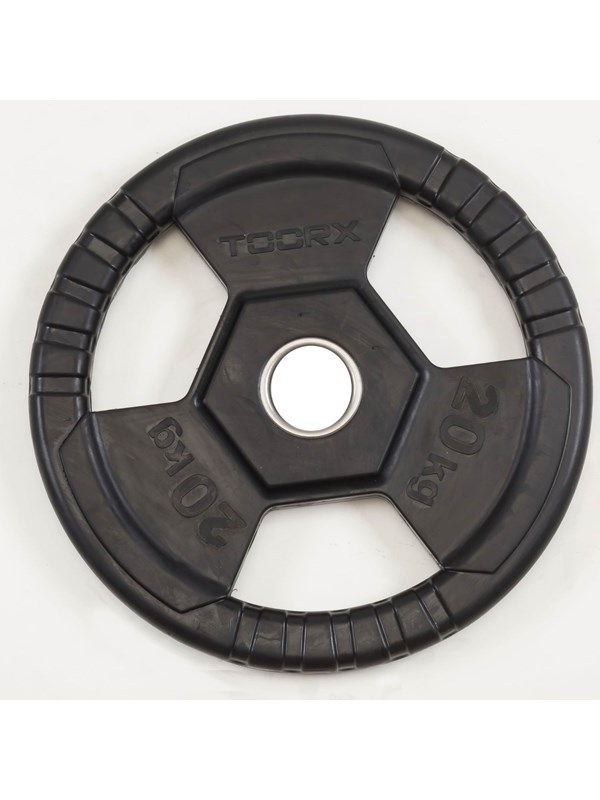 Toorx Fitness - Rubber Olympische Halterschijf 50mm - 20 kg - Gewicht Schijf - Sport Gewichten - Fitness - Per Stuk