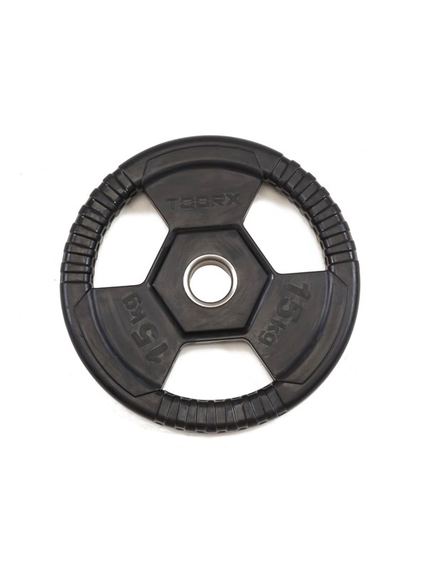 Toorx Fitness - Rubber Olympische Halterschijf 50mm - 15 kg - Gewicht Schijf - Sport Gewichten - Fitness - Per Stuk