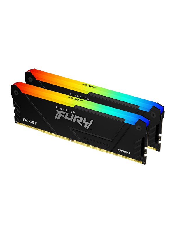 Kingston FURY Beast RGB DDR4-3200 - 32GB - CL16 - Dual Channel (2 pcs) - Intel XMP - Zwart