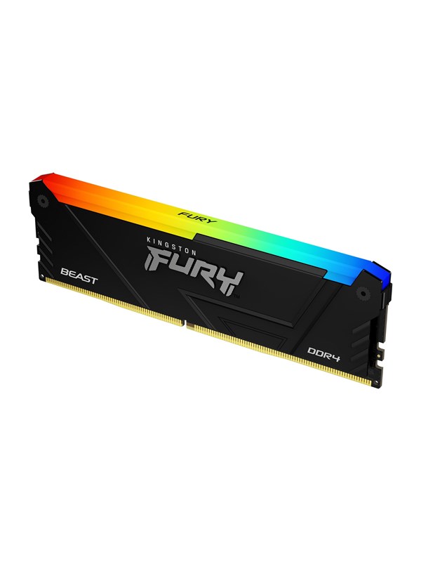 Kingston FURY Beast RGB DDR4-3600 - 32GB - CL18 - Single Channel (1 pcs) - Intel XMP - Zwart met RGB