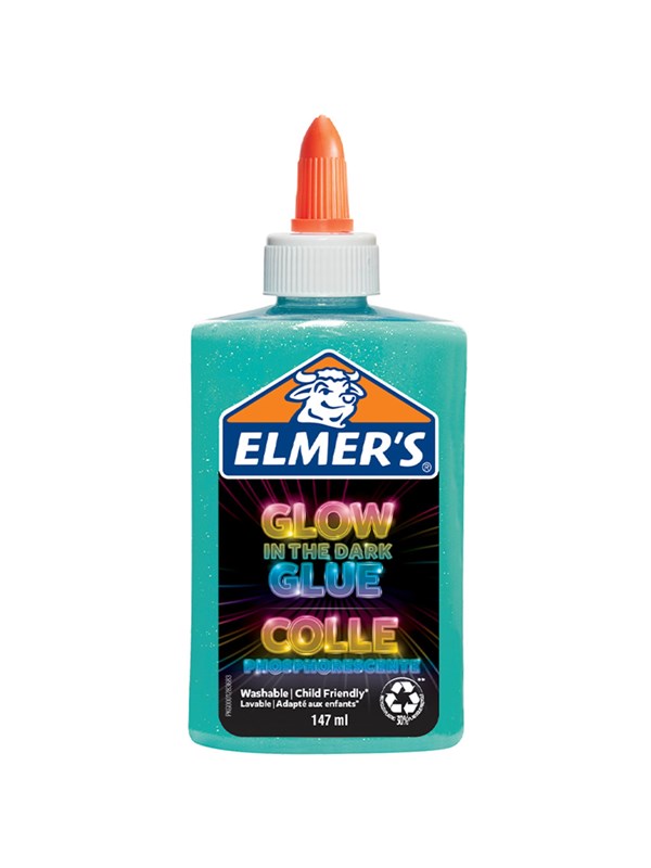 Elmer's Glow-in-the-Dark Liquid Glue | Blue | 147 ml