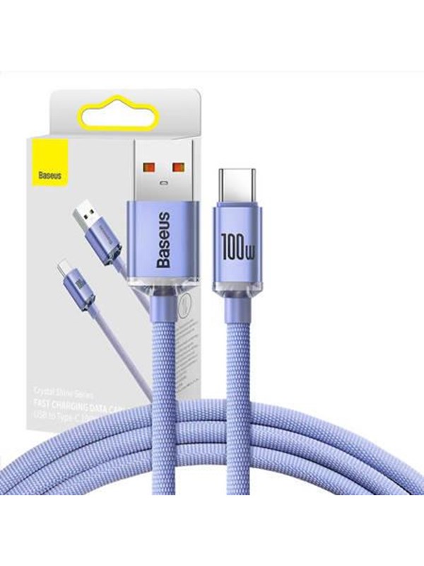 Baseus Crystal Shine cable USB to USB-C 5A 1.2m (purple)