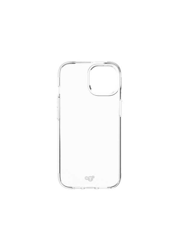 Tech21 Evo Lite Clear - iPhone 15/iPhone 16e/iPhone 14 hoesje - Schokbestendig flexibel telefoonhoesje - Semi-transparent - 2, 4 meter valbestendig