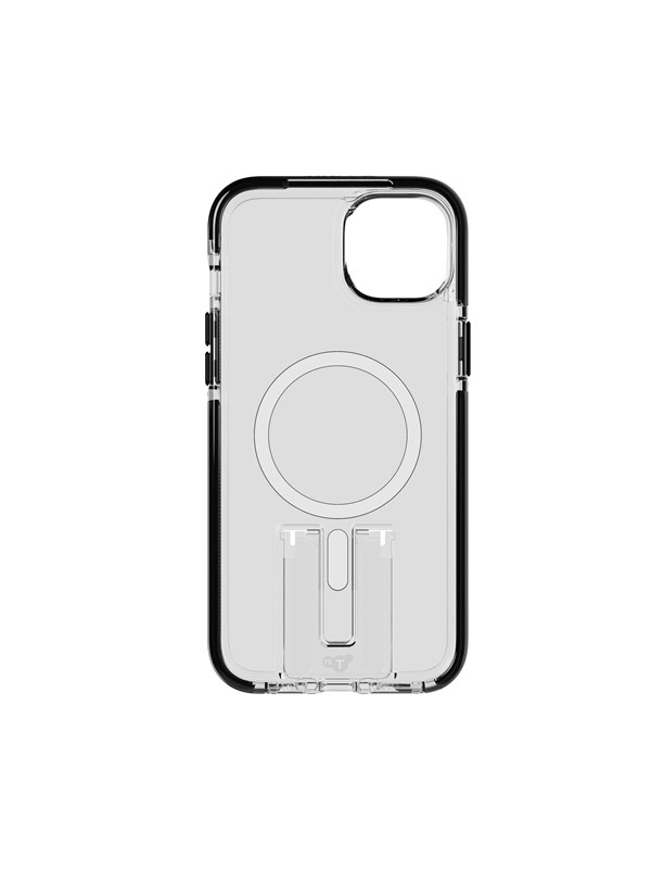 Tech21 Evo Crystal Kick - iPhone 15 Plus hoesje - Schokbestendig telefoonhoesje - Geschikt voor MagSafe - Transparant/Zwart - 4,9 meter valbestendig - Flexshock
