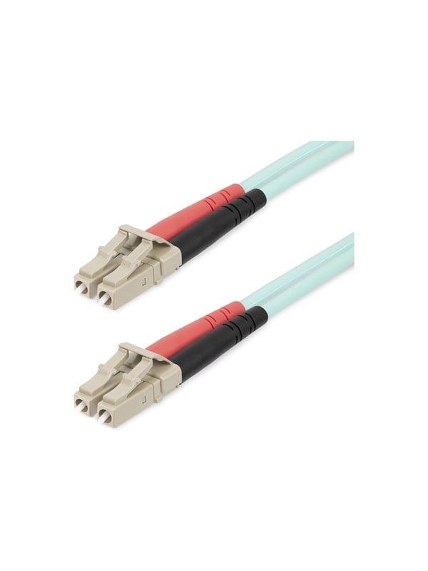 StarTech.com 25m (82ft) LC/UPC to LC/UPC OM4 Multimode Fiber Optic Cable - patch cable - 25 m - aqua - Blauw - 25m
