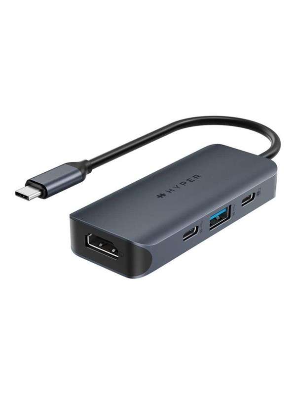 Hyper HyperDrive EcoSmart™ Gen.2 Universal USB-C 4-in-1 Hub w 100 W PD Power Pass-thru - Grijs