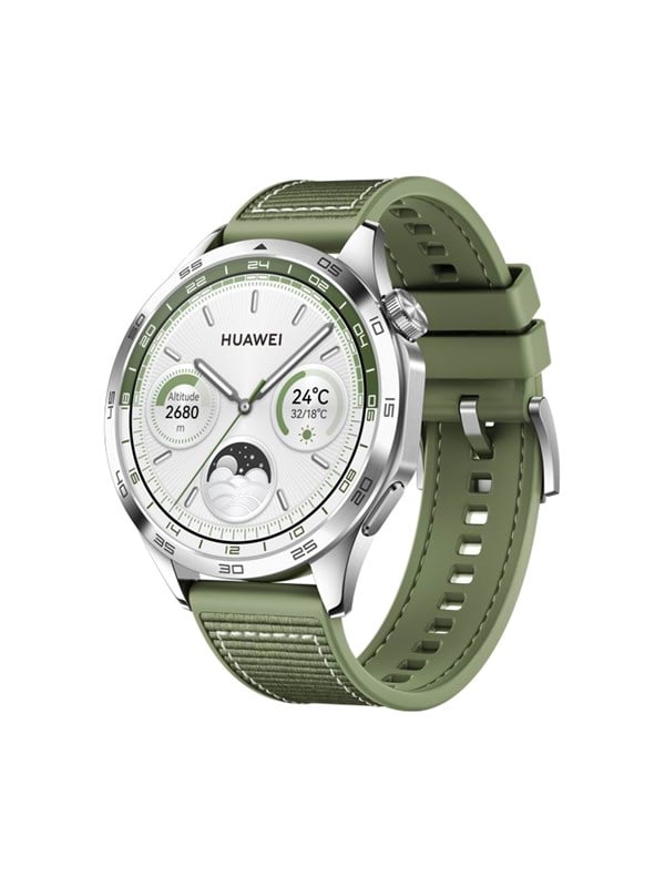 HUAWEI WATCH GT 4- 46MM - Groen Composiet Horlogeband - Verbeterd 24/7 gezondheidsbeheer - Tot 2 weken batterijduur - Compatibel met iOS & Android