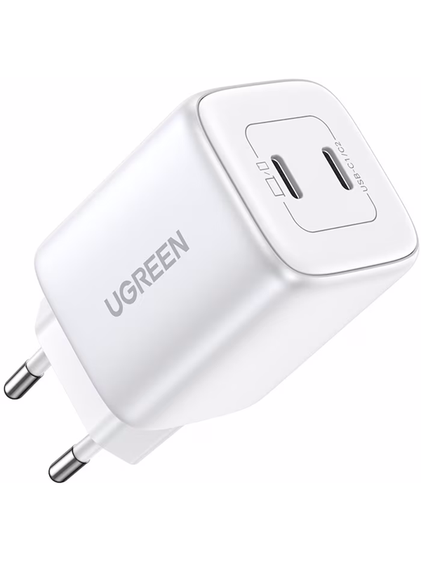 GaN - snellader - - 2 - x - USB-C - 45W - QC - PD - Ugreen - CD294 - wit