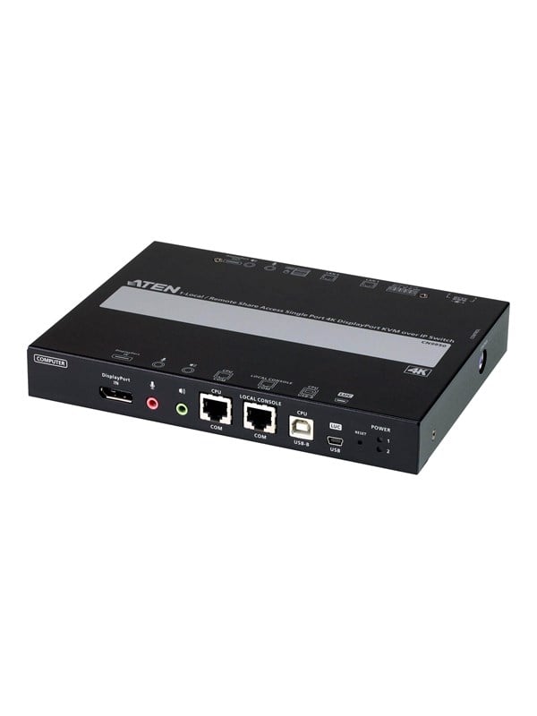 ATEN CN9950 1-Lokaal-Remote Share Access Single Port 4K DisplayPort KVM over IP