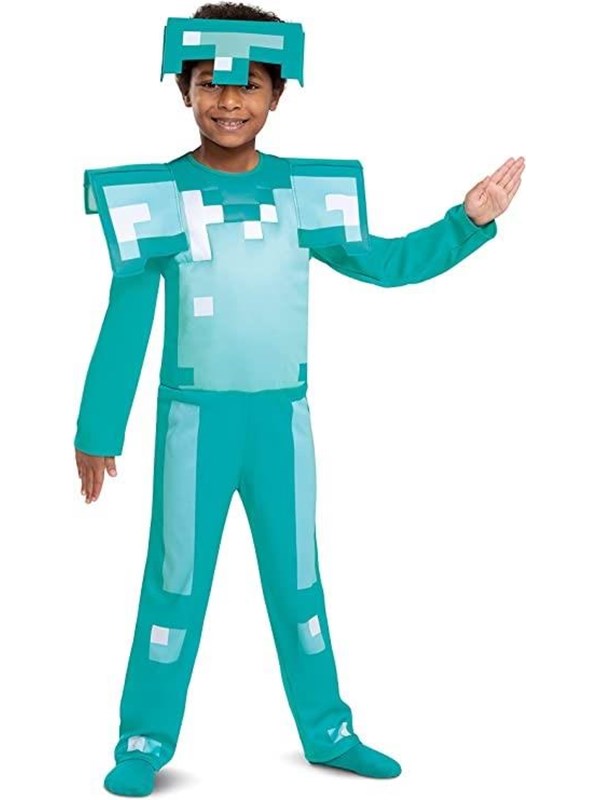 MINECRAFT (MOJANG), Diamond Armor Fancy Aankleden, Maat M (7-8 jaar), Jongens