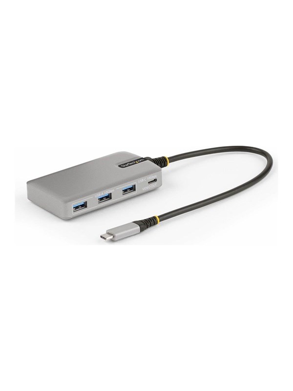 StarTech.com 4-Port USB-C Hub met USB-C DP Alt Mode Video Output 4K 60Hz, 3x USB-A, 1x USB Type-C, 100W Power Delivery Pass-Through, USB 3.2 10Gbps, 30cm Kabel, Compacte USB Hub