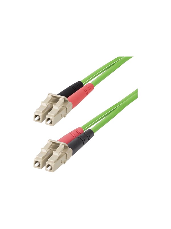 StarTech.com 3m (10ft) LC to LC (UPC) OM5 Multimode Fiber Optic Cable- patch cable - 3 m - green - Groen - 3m