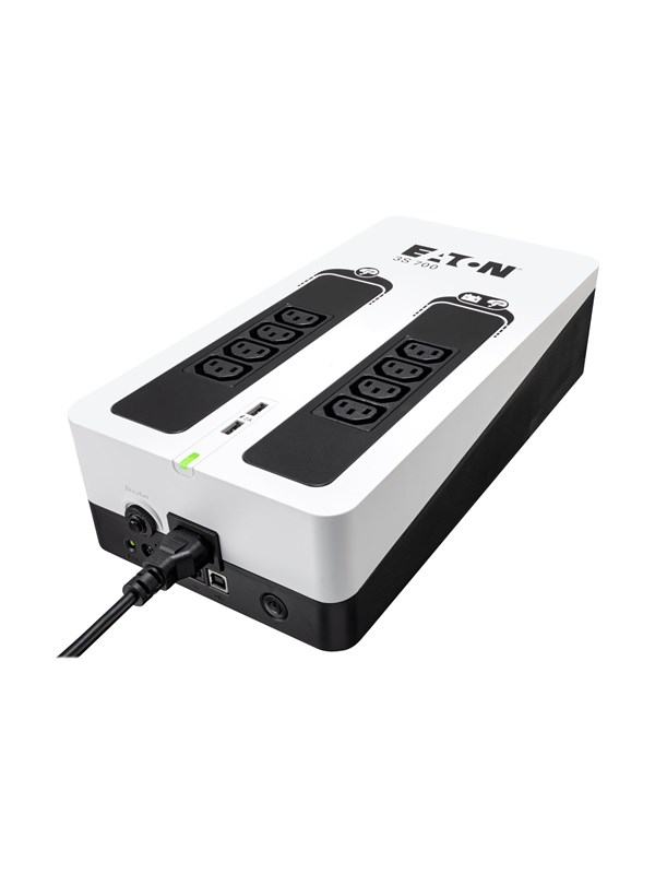 Eaton 3S700I 3S Gen2 UPS IEC 700 VA 420 W Input: C14 Outputs: (4) C13 (4) C13 surge only USB Communication USB charge (2)