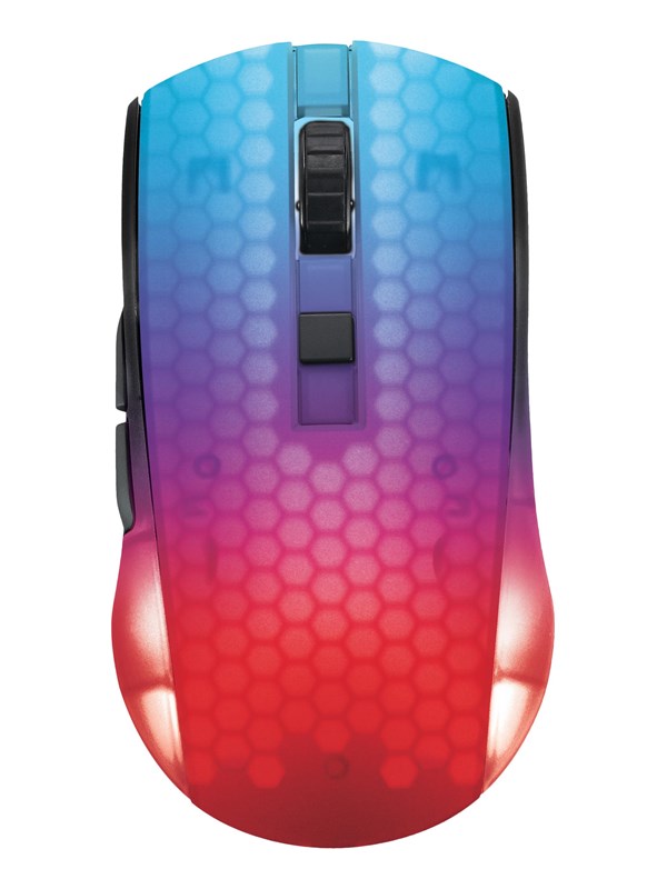 Deltaco GAMING DM320 Transparents RGB Wireless - Gaming muis - 6 knoppen - Zwart