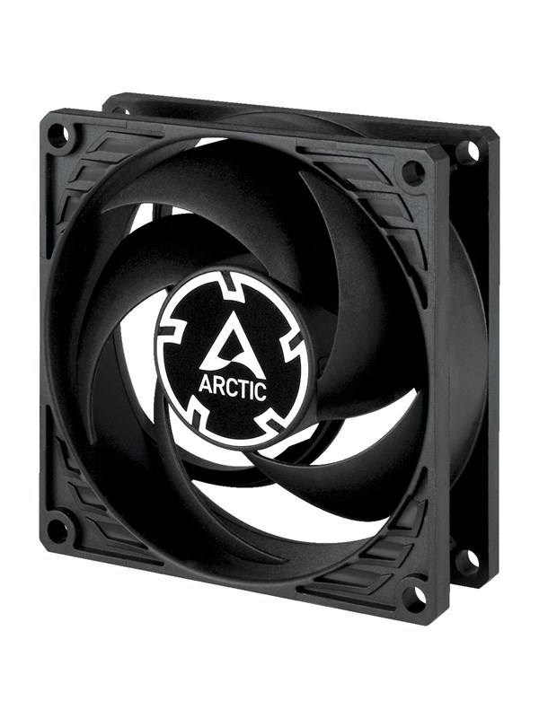 Arctic P8 Max - Ventilatorhuis High Speed PMW - 2U Serverracks - 80 mm - 40 cfm - 500 - 5000 omw/min. - 20.63 dBA - 0 db Modus - 4 Pin PMW - zwart