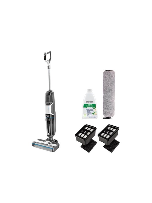 BISSELL CrossWave HF3 Select Draadloze Steelstofzuiger met Dweilfunctie - 2 in 1 Stofzuiger & Dweil - Vacuum Cleaner Zonder Zak op Accu - Lichtgewicht Vloerreiniger - Reinigingsmachine voor Harde Vloeren - tot 25 Minuten Gebruiksduur - 3639N