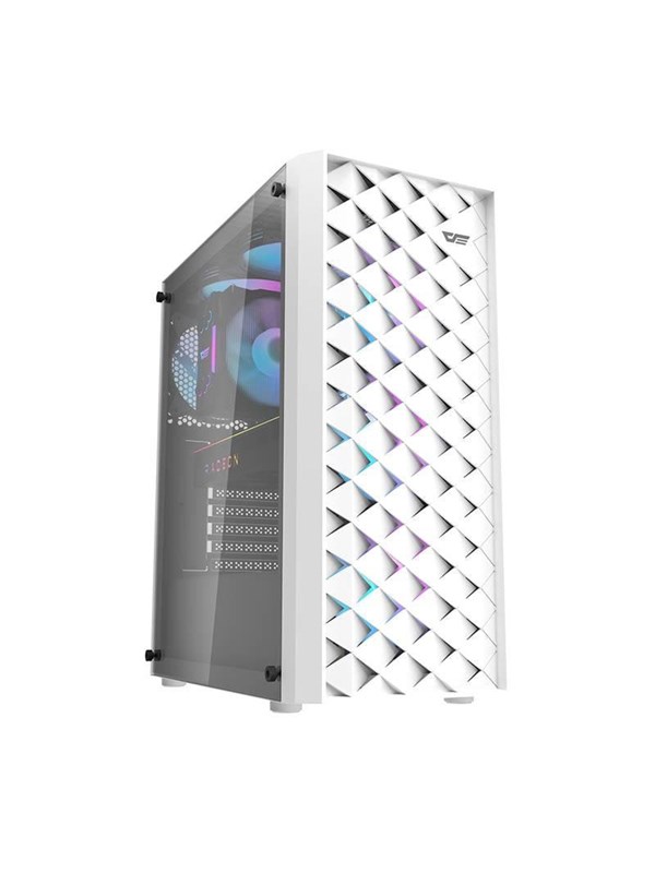 Darkflash Computer case DK351+ 4 fans (white) - Case - Wit