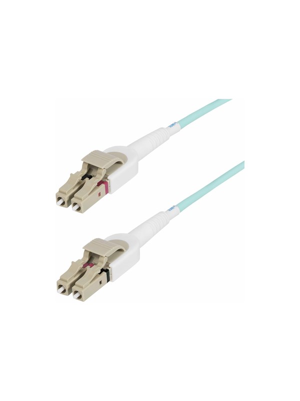 StarTech.com 5m (15ft) LC to LC (UPC) OM4 Switchable Fiber Optic Cable - patch cable - 5 m - aqua - Groen - 5m
