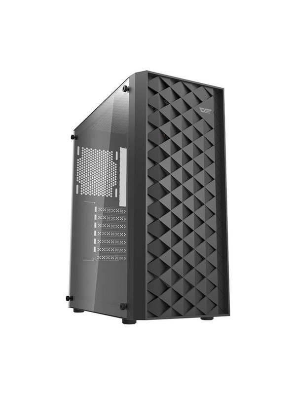 Darkflash Computer case DK351 + 4 fans (black) - Case - Miditower - Zwart