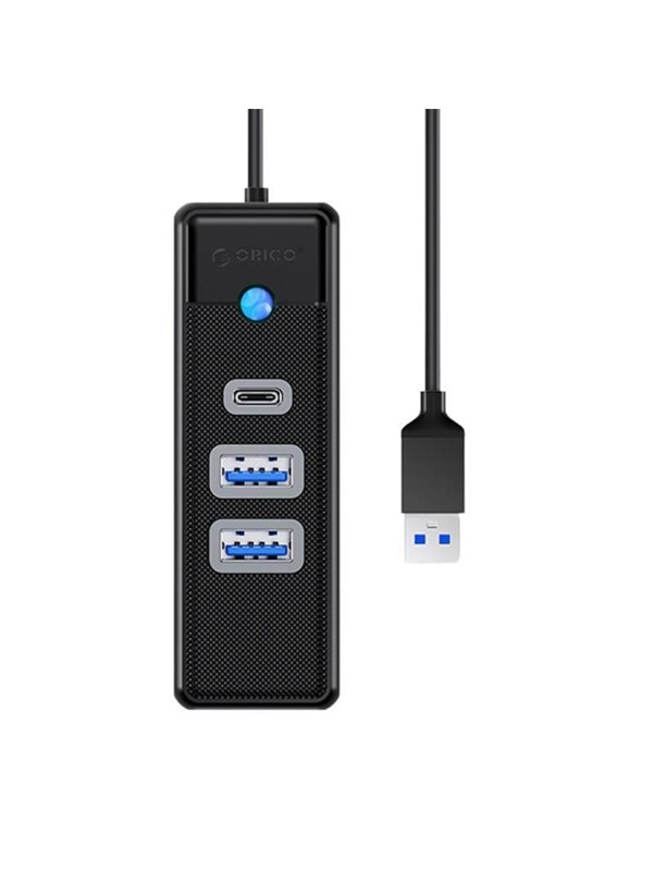 ORICO Hub Adapter USB to 2x USB 3.0 + USB-C 5 Gbps 0.15m (Black) USB hub - 3 - USB 3.0 - Zwart