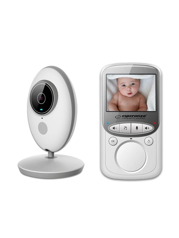 Esperanza ''Juan'' Babyfoon - Babymonitor - Met camera - 8 liedjes - Nacht visie - Temperatuur meter - Wit/grijs